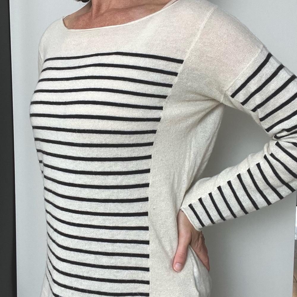 Not Shy Striped Cashmere sweater